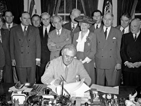 President Franklin D. Roosevelt signed an executive order